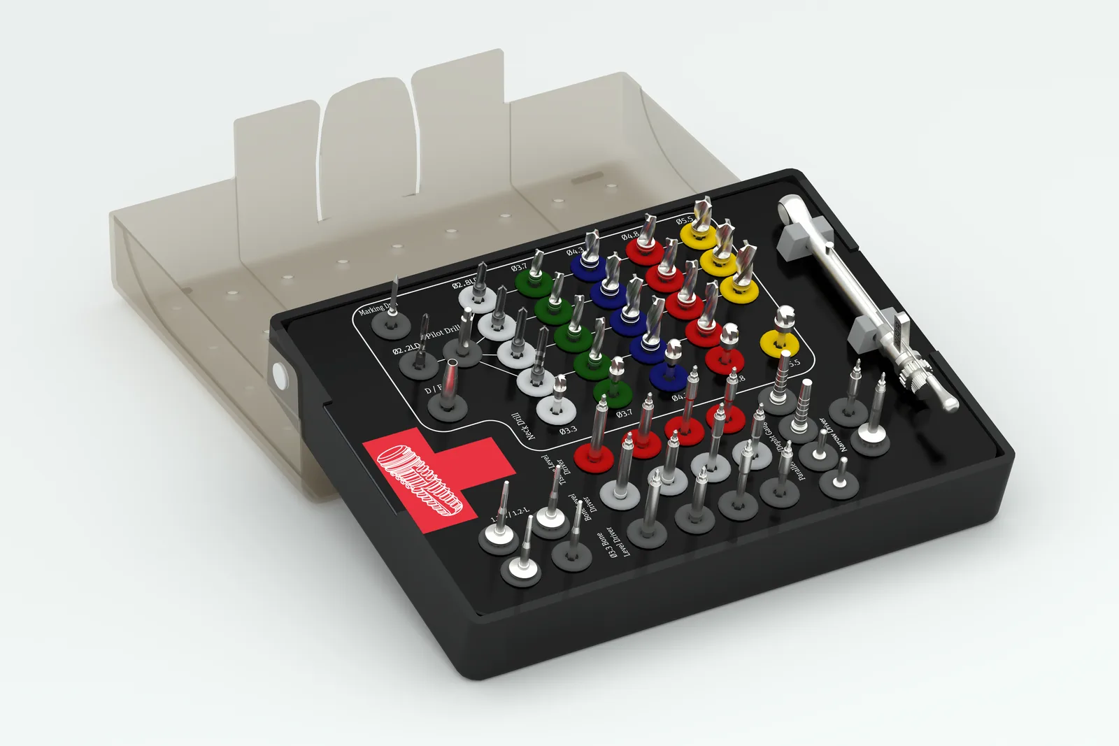 Implant Swiss surgical kit, opened